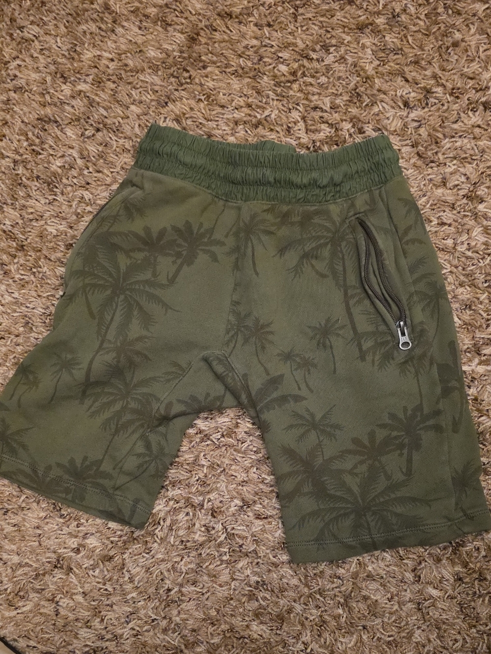 Kids Gap Olive Green Palm-Print Shorts sz 8